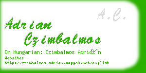 adrian czimbalmos business card